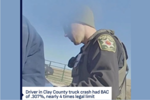  Accident, Driver Truck Crash Had BAC Nearly 4 Times Legal Limit in Clay County 